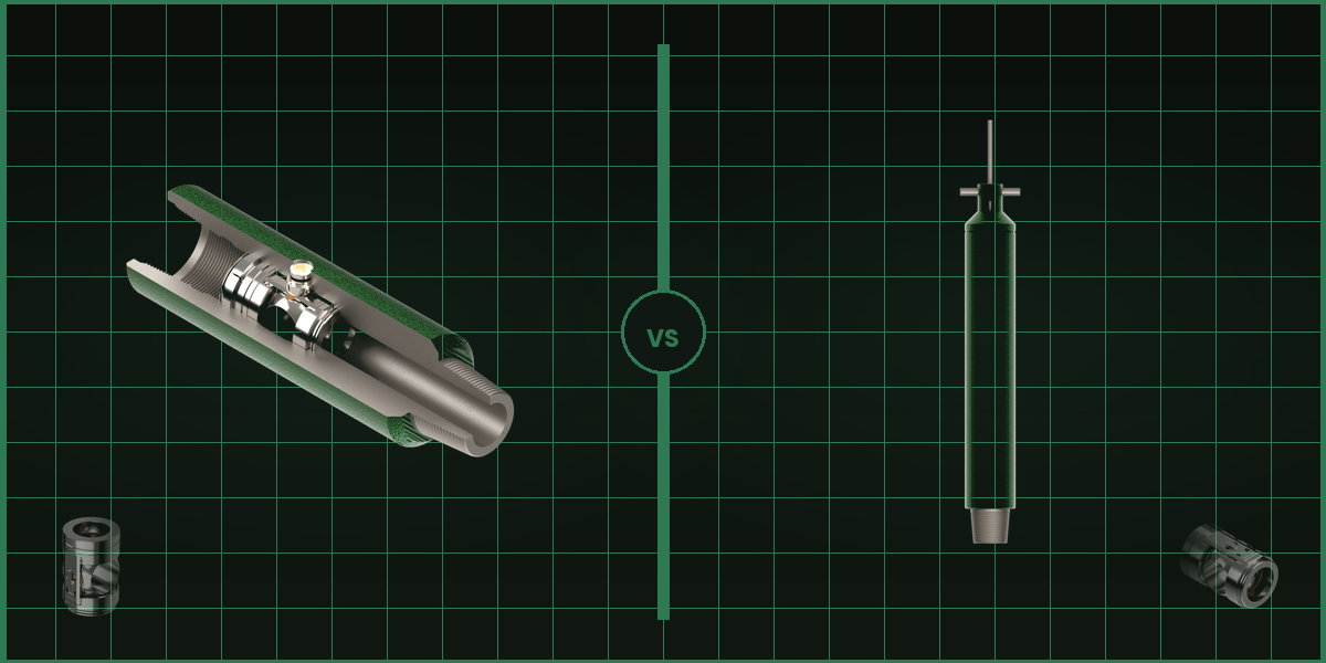 Side-by-side comparison of a TIW valve (Full Opening Safety Valve) and an IBOP valve (Internal Blowout Preventer) — two drill string safety valves used for well control in offshore and HPHT drilling operations