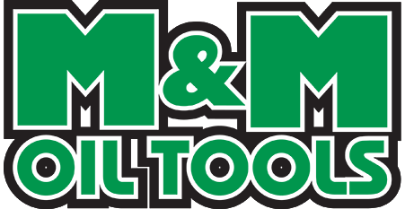 M&M Oil Tools company logo in green and white.